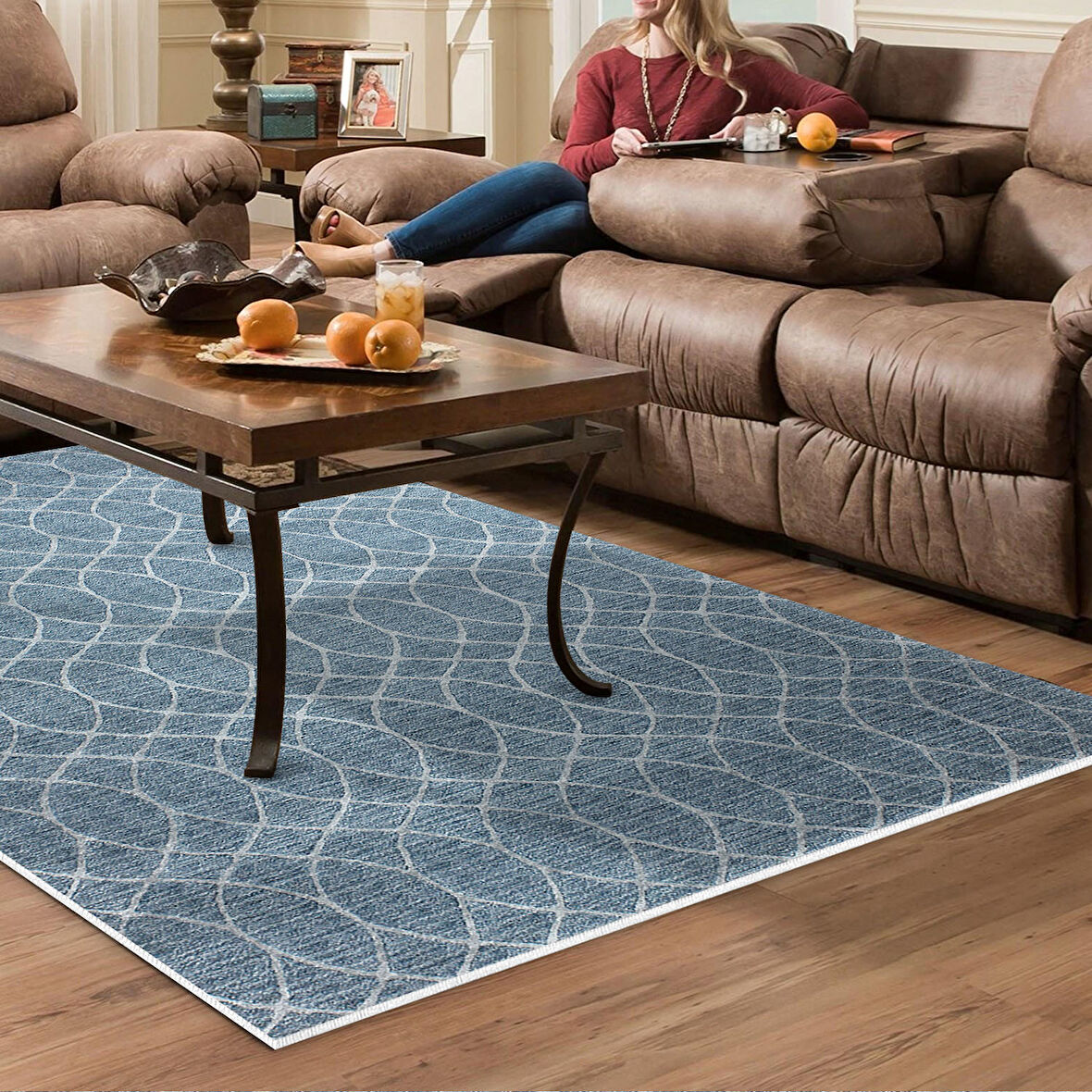 Dekoreko Kaymaz Taban Djt Salon Halısı Trend İskandinav F5084