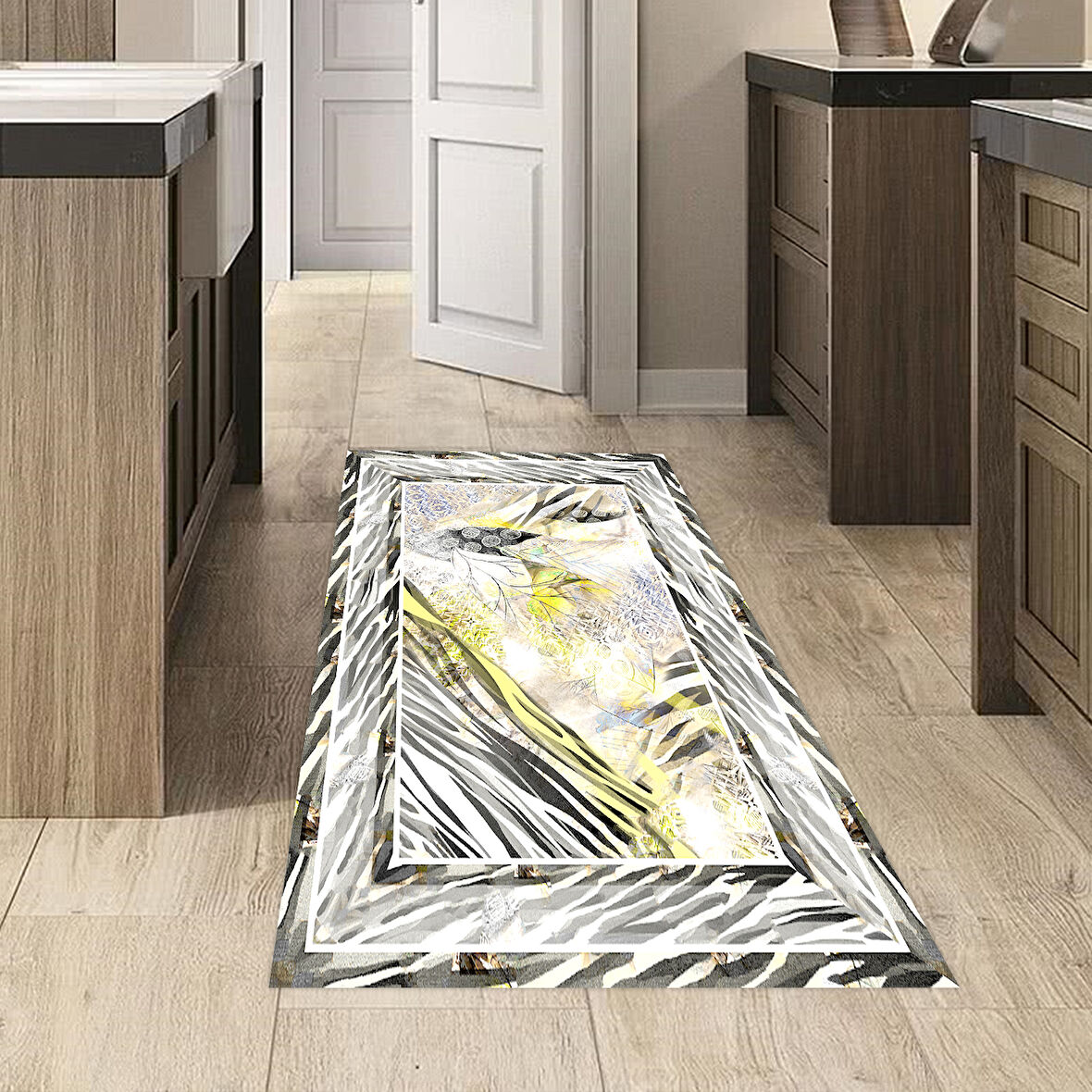 Dekoreko Kaymaz Taban Djt Mutfak Halısı Trend Modern 728