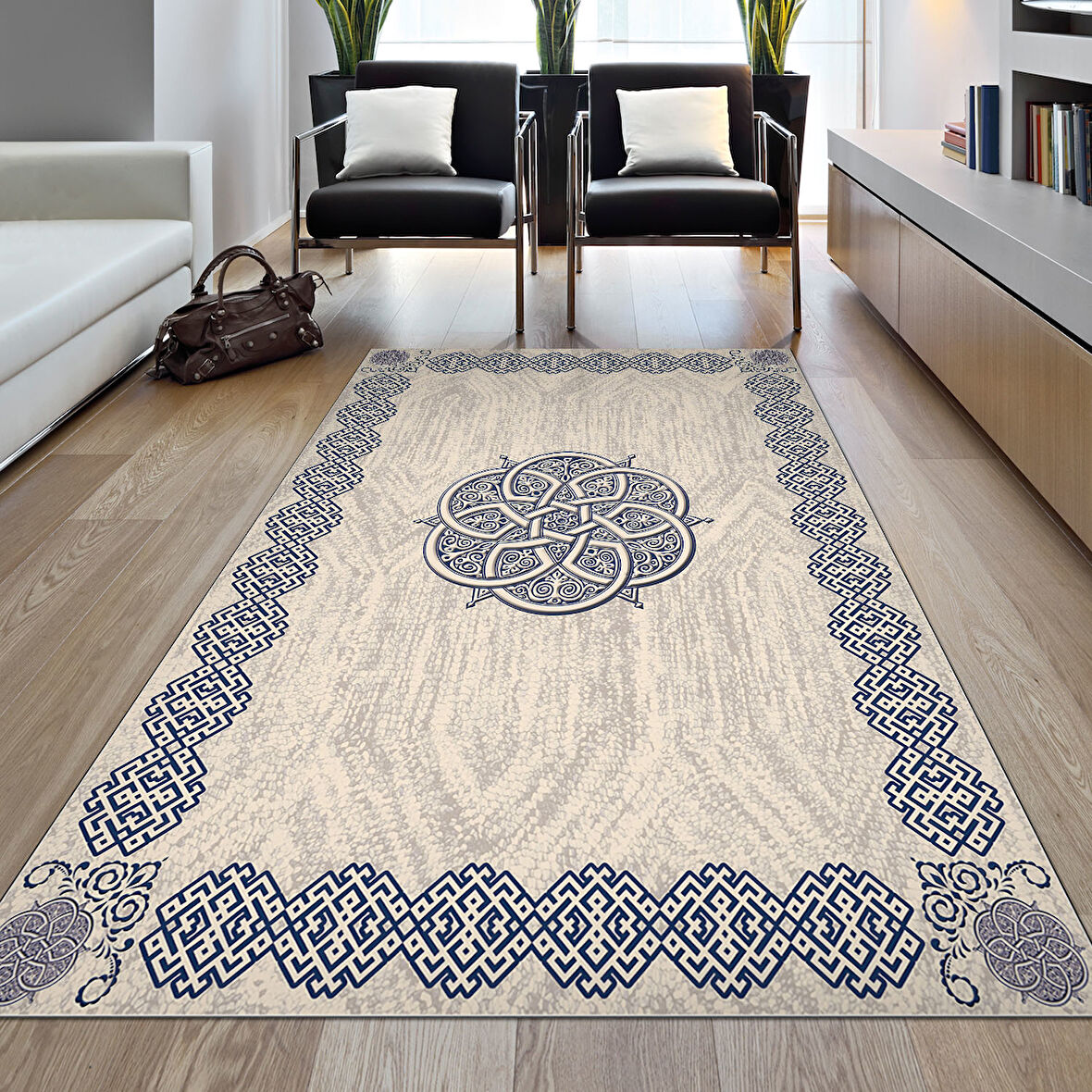 Dekoreko Kaymaz Taban Djt Salon Halısı Trend Modern 1319