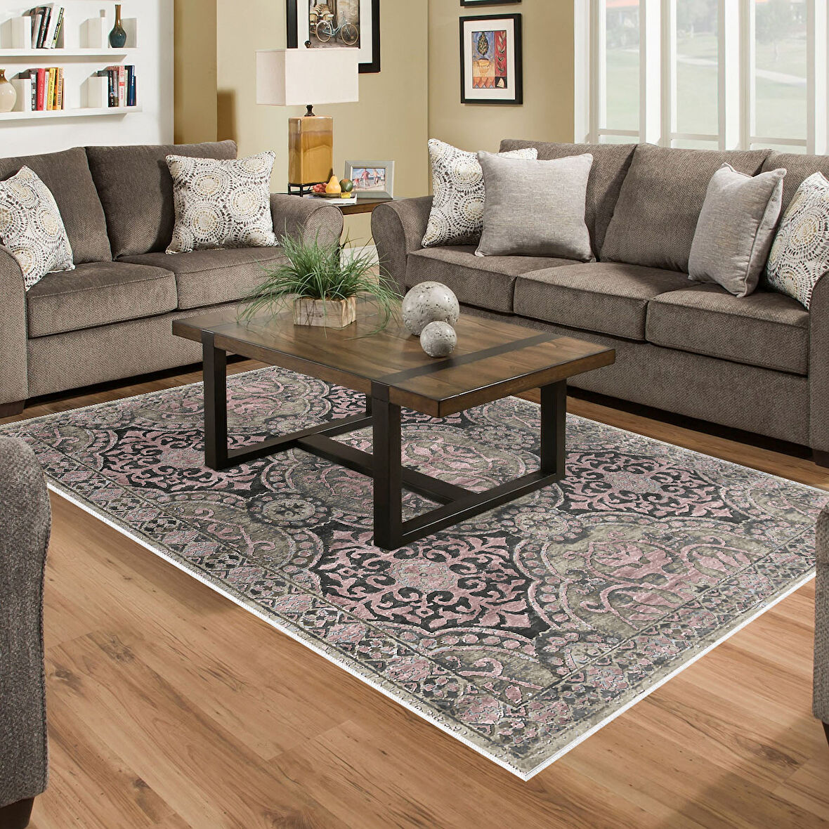 Dekoreko Kaymaz Taban Djt Salon Halısı Yıldız Deri Modern 659M