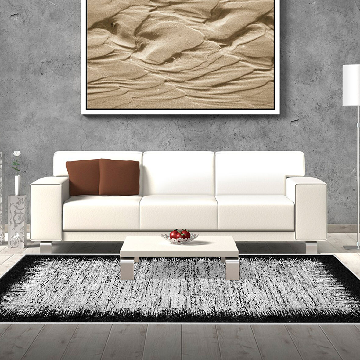 Dekoreko Kaymaz Taban Djt Salon Halısı Yıldız Deri Modern 1342