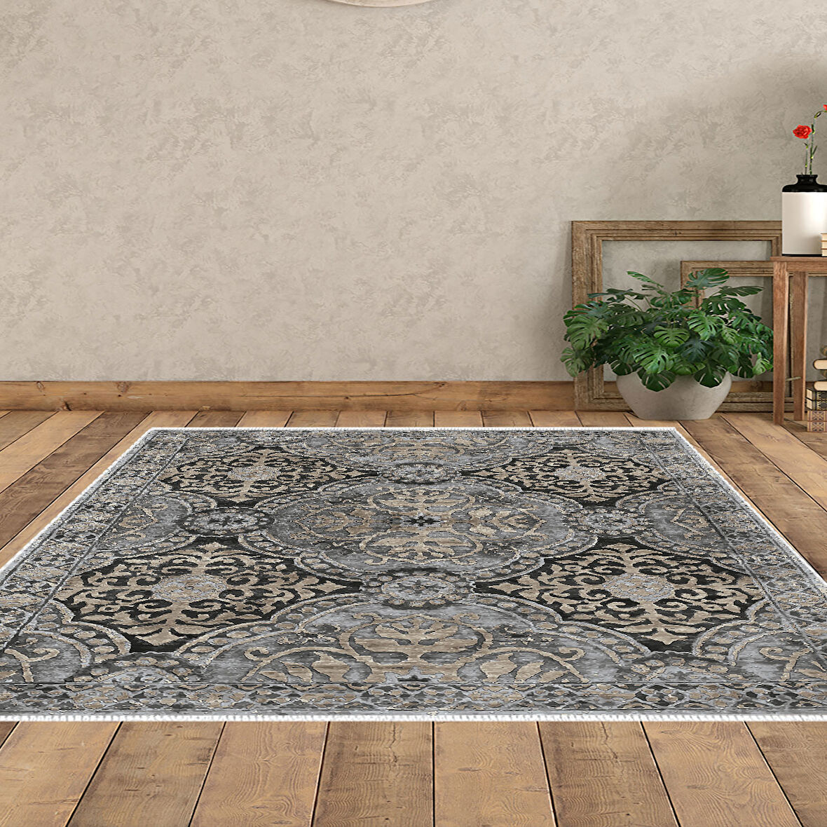 Dekoreko Kaymaz Taban Djt Salon Halısı Star Pamuk Modern 659M