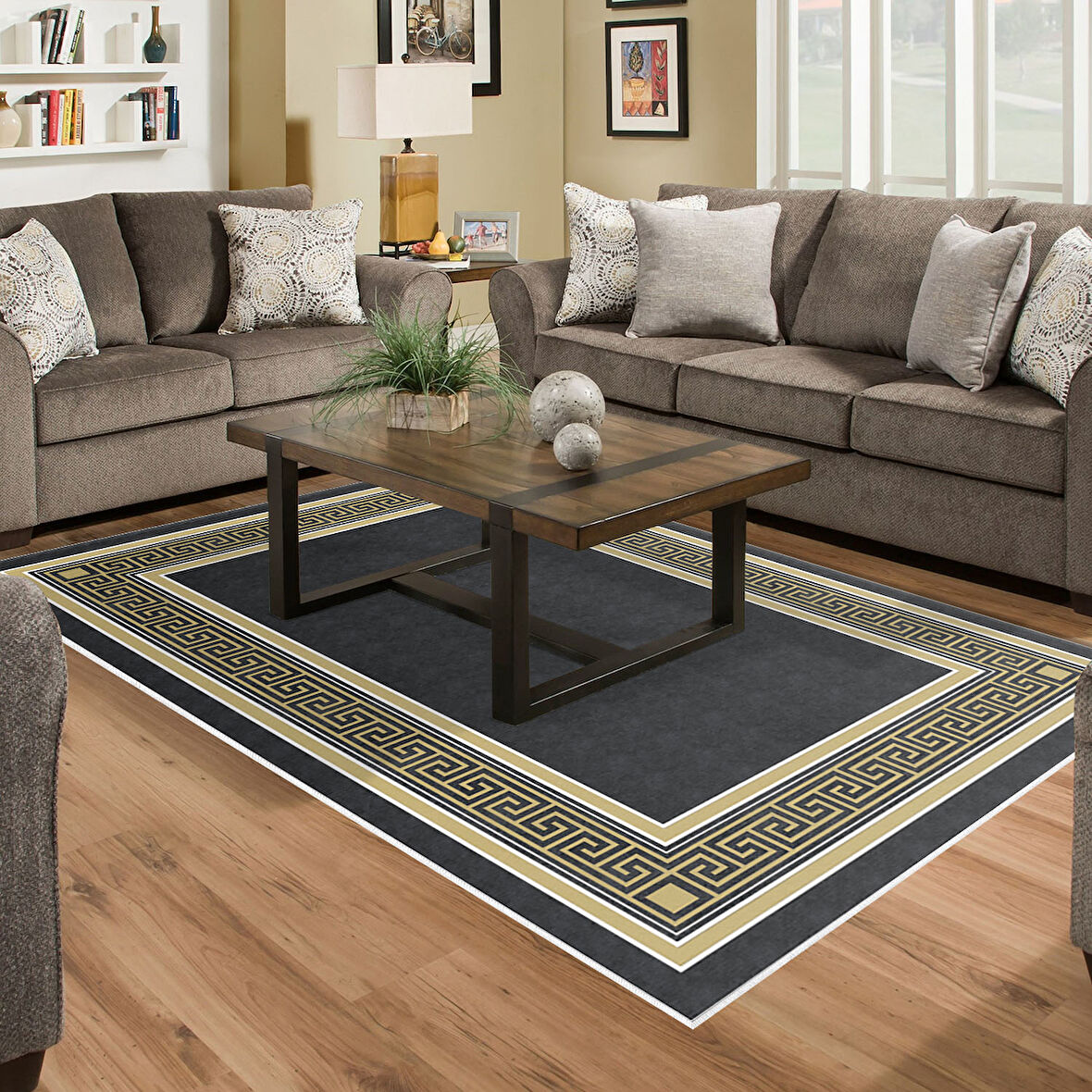 Dekoreko Kaymaz Taban Djt Salon Halısı Trend Modern M5140