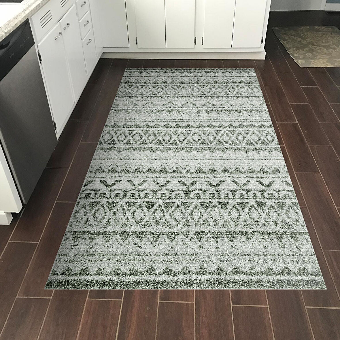 Dekoreko Kaymaz Taban Djt Mutfak Halısı Star Pamuk İskandinav F5078