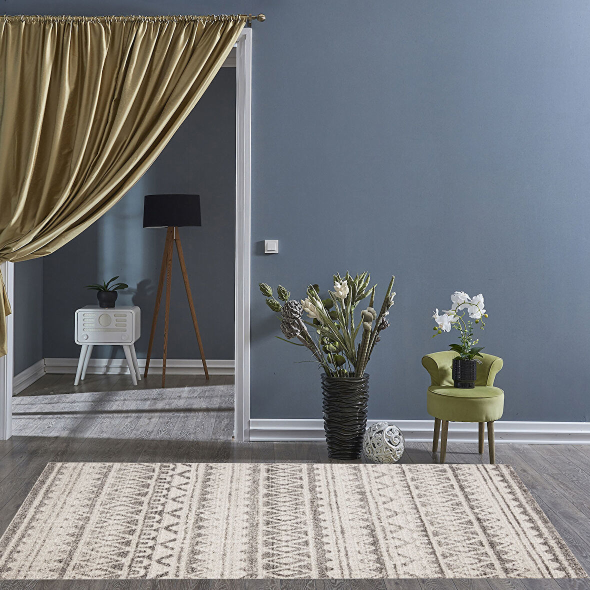 Dekoreko Kaymaz Taban Djt Salon Halısı Trend İskandinav F5078