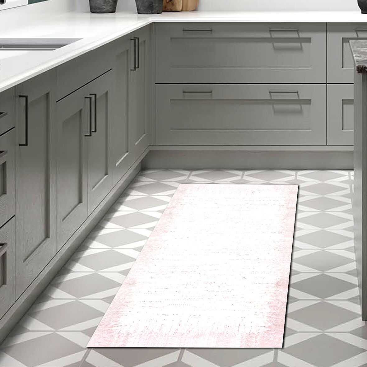 Dekoreko Kaymaz Taban Djt Mutfak Halısı Trend Modern 1342