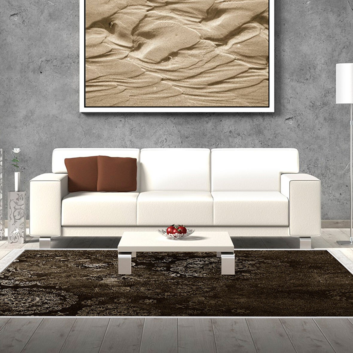 Dekoreko Kaymaz Taban Djt Salon Halısı Star Pamuk Saçaklı Modern 1999