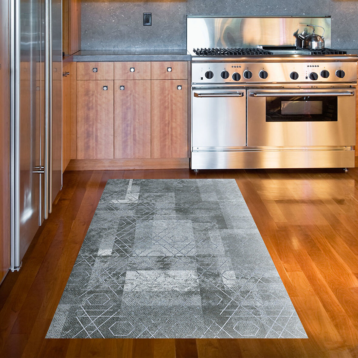 Dekoreko Kaymaz Taban Djt Mutfak Halısı Trend İskandinav F5132