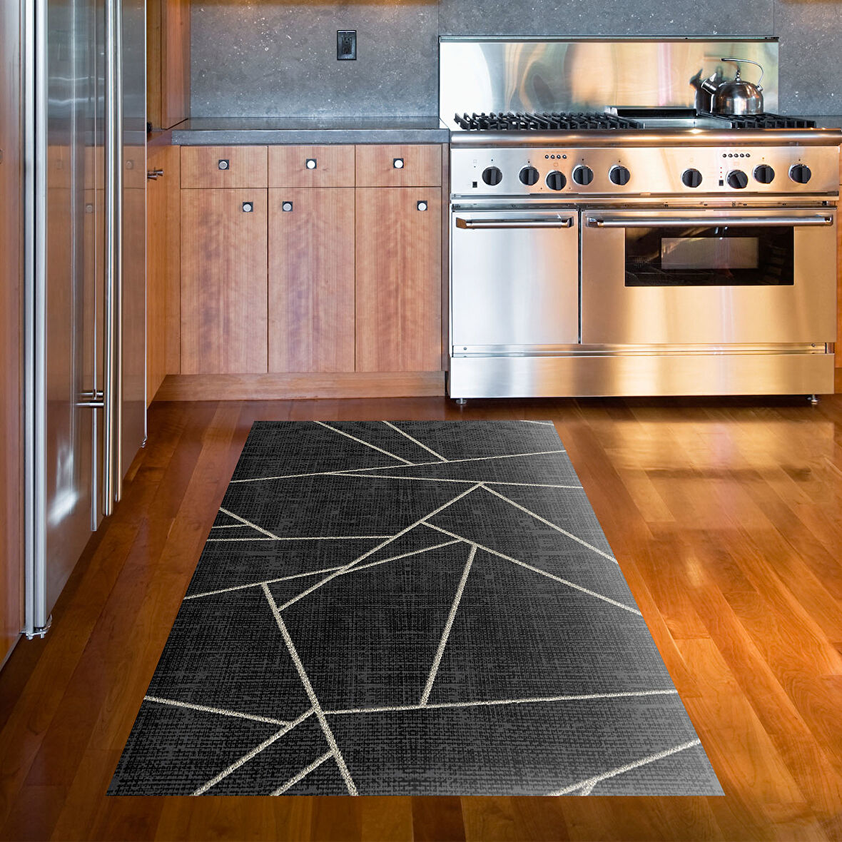 Dekoreko Kaymaz Taban Djt Mutfak Halısı Trend Modern 717