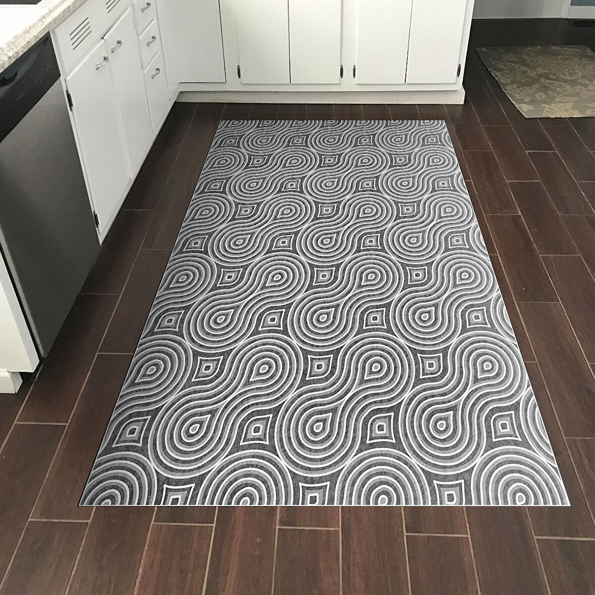 Dekoreko Kaymaz Taban Djt Mutfak Halısı Trend Modern 605M