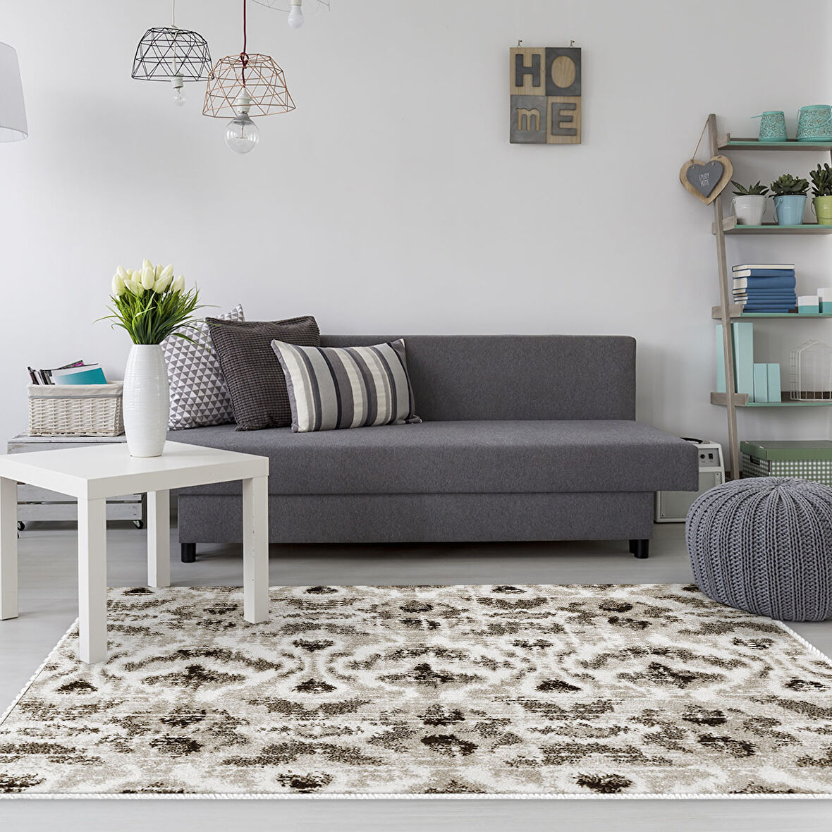 Dekoreko Kaymaz Taban Djt Salon Halısı Trend İskandinav F5136