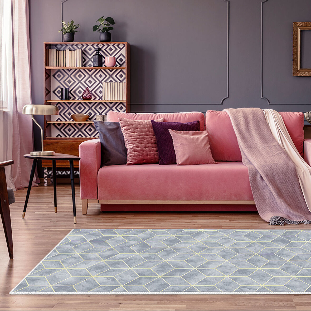 Dekoreko Kaymaz Taban Djt Salon Halısı Trend Modern 627M