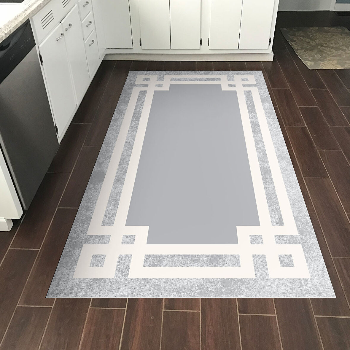 Dekoreko Kaymaz Taban Djt Mutfak Halısı Star Pamuk Modern 657M