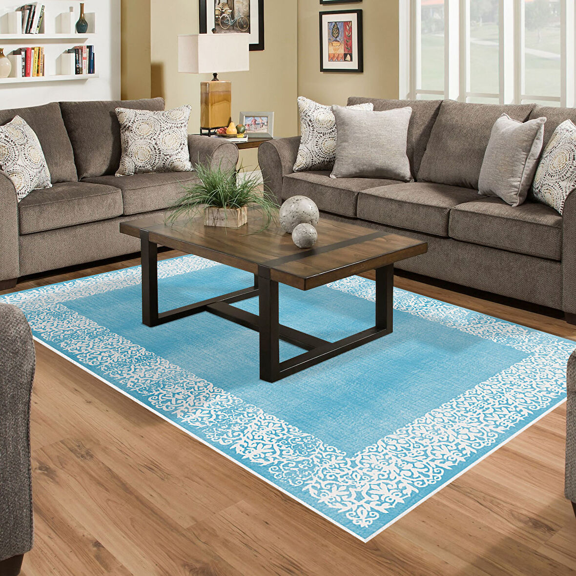 Dekoreko Kaymaz Taban Djt Salon Halısı Trend Modern 1460