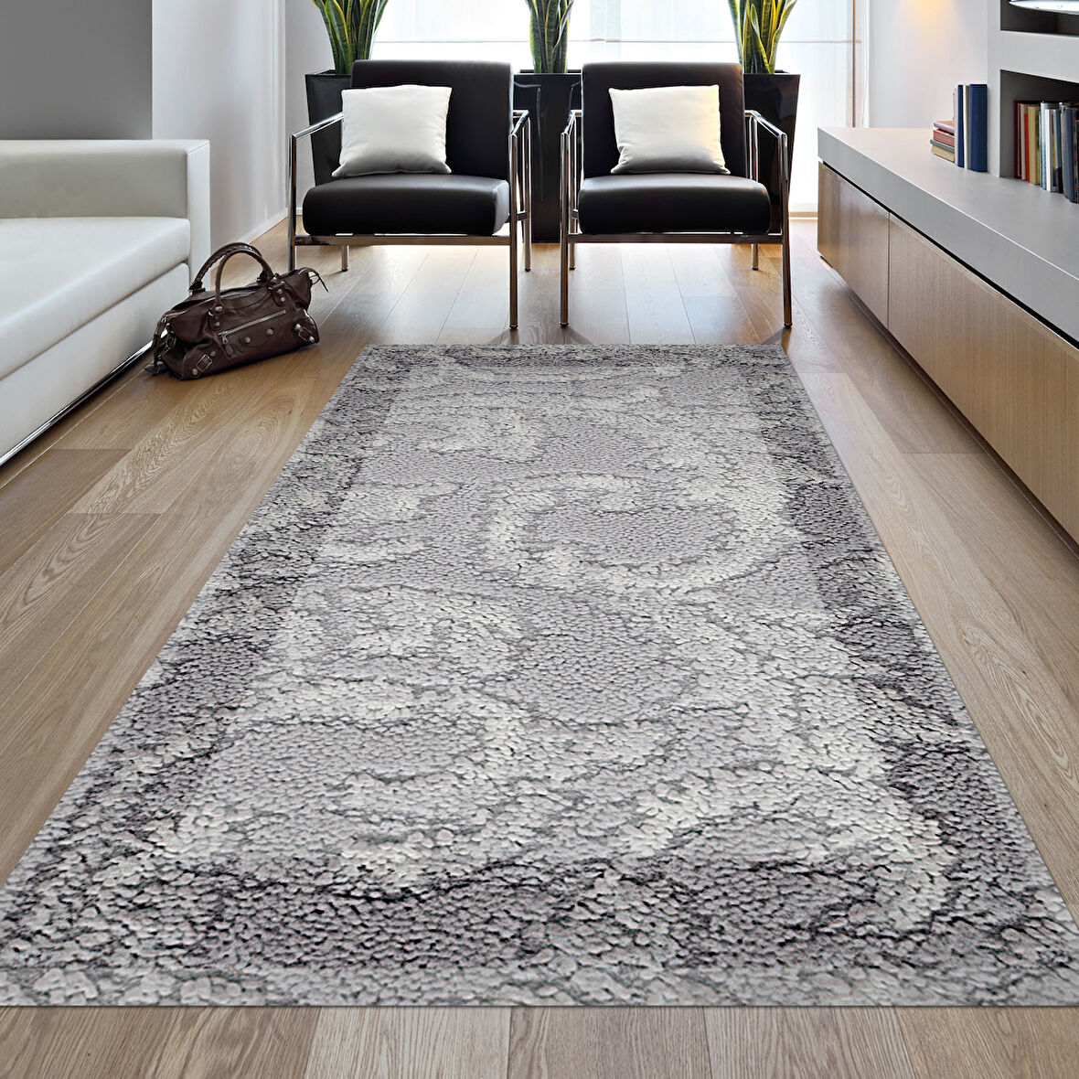 Dekoreko Kaymaz Taban Djt Salon Halısı Yıldız Deri Modern 1314