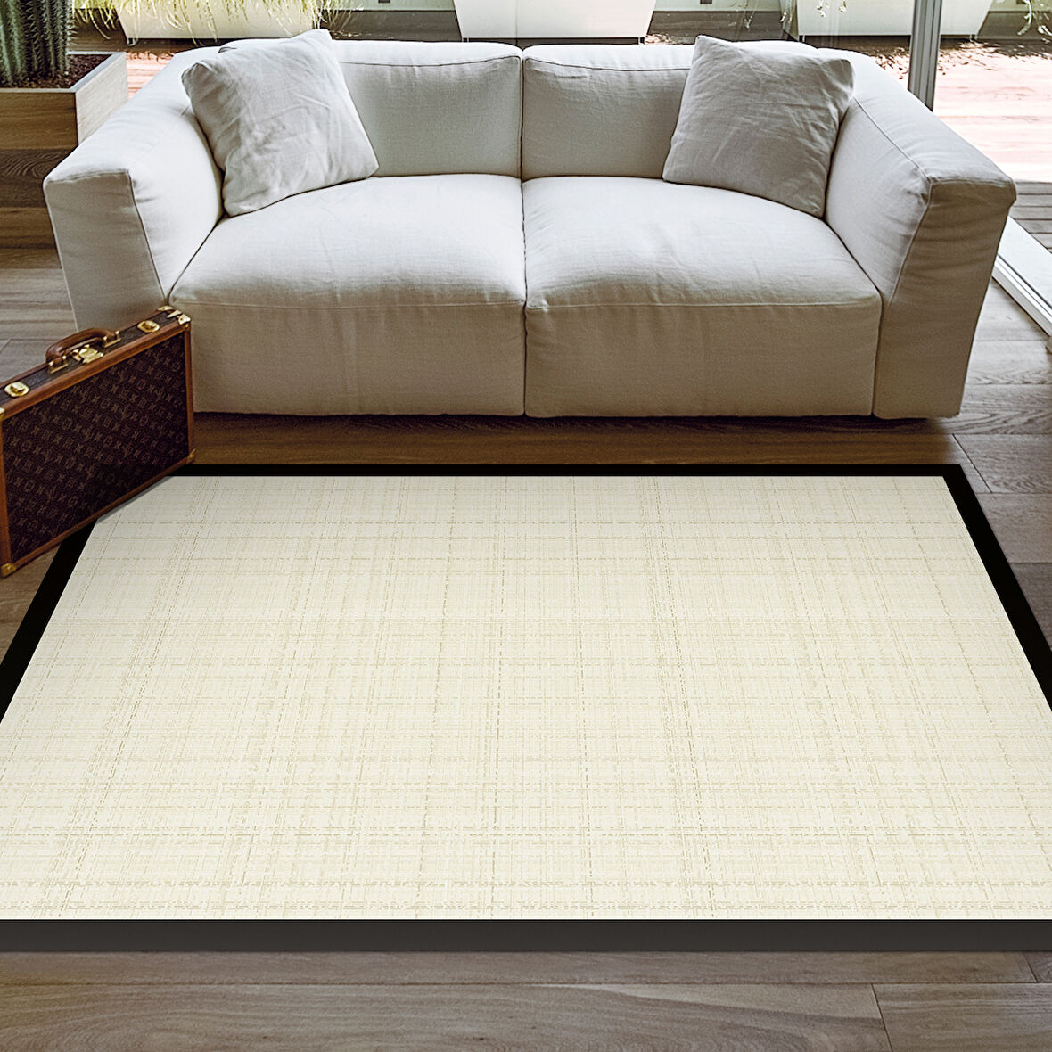 Alanur Home Kaymaz Taban Djt Banyo Mutfak Salon Halı Star Pamuk Dokuma Desen E5007