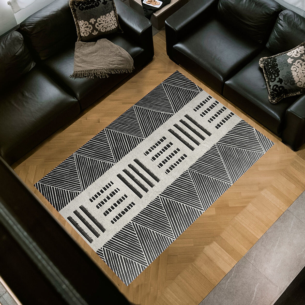 Dekoreko Kaymaz Taban Djt Salon Halısı Star Pamuk İskandinav M1282