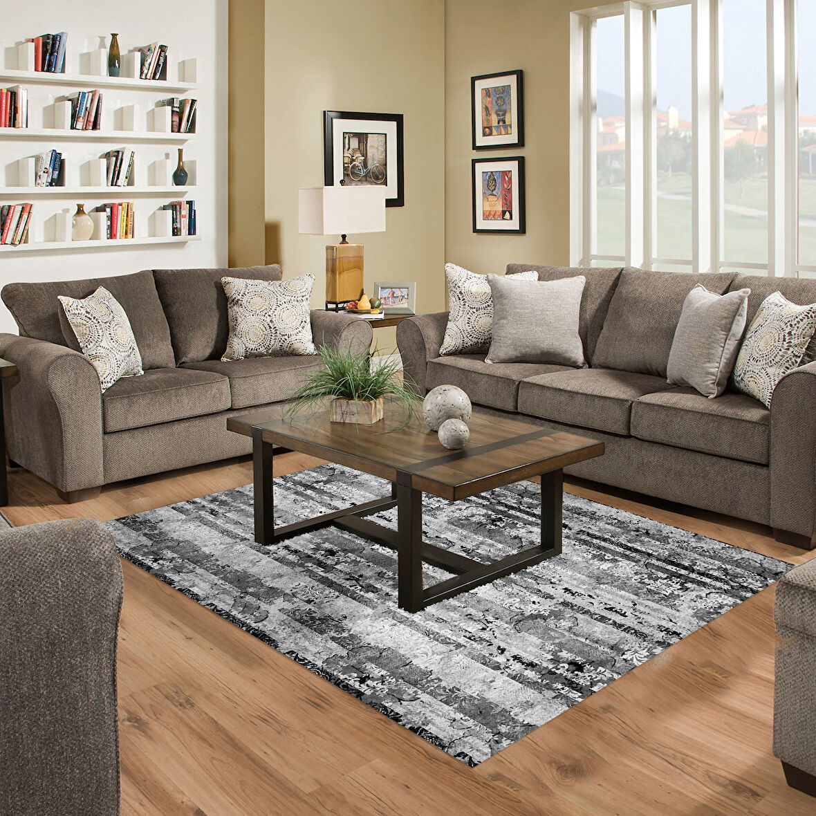 Dekoreko Kaymaz Taban Djt Salon Halısı Star Pamuk Modern Mu147