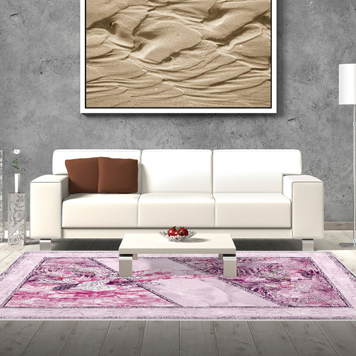 Dekoreko Kaymaz Taban Djt Salon Halısı Yıldız Deri Modern 729