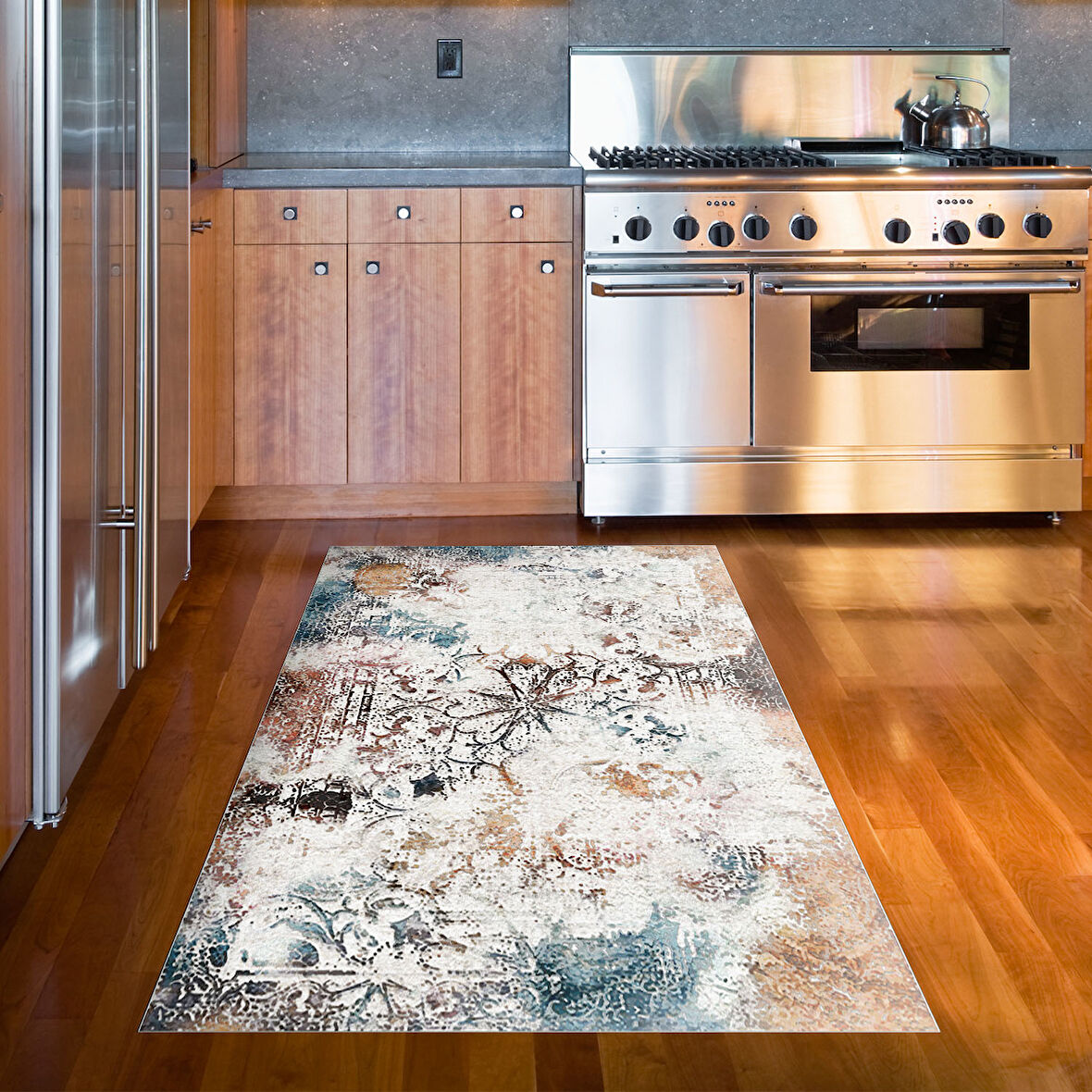 Dekoreko Kaymaz Taban Djt Mutfak Halısı Trend Modern 609M