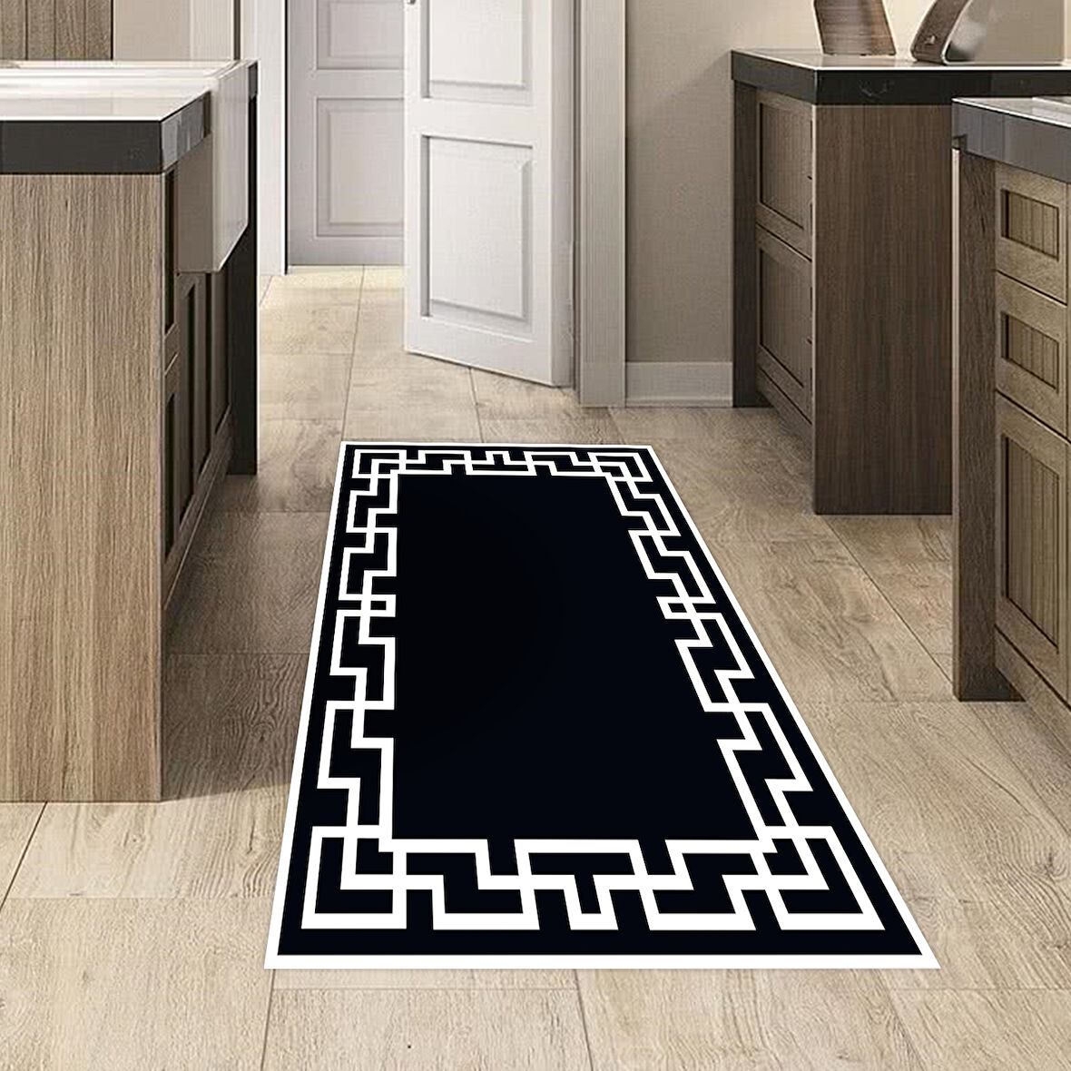 Dekoreko Kaymaz Taban Djt Mutfak Halısı Trend Modern F5035