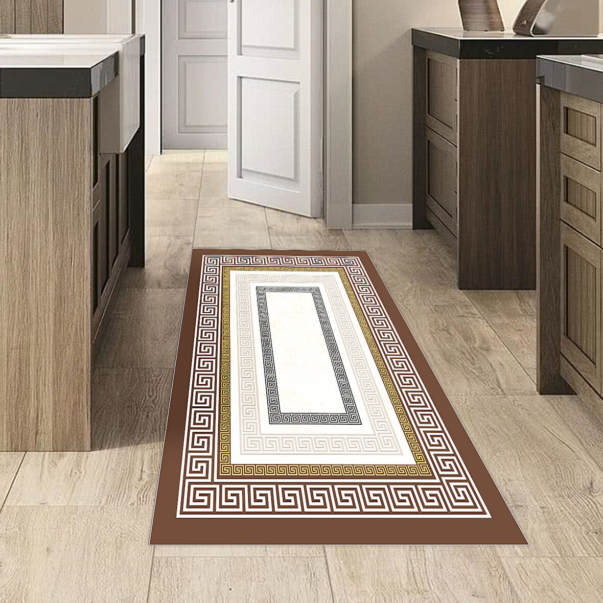 Dekoreko Kaymaz Taban Djt Mutfak Halısı Trend Modern 675M