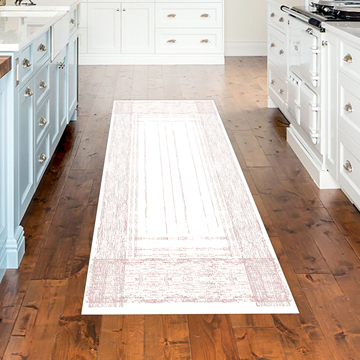 Dekoreko Kaymaz Taban Djt Mutfak Halısı Yıldız Deri Modern M5076