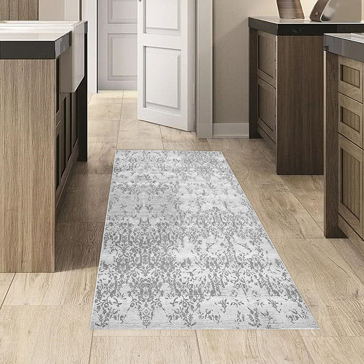 Dekoreko Kaymaz Taban Djt Mutfak Halısı Yıldız Deri Modern 1918