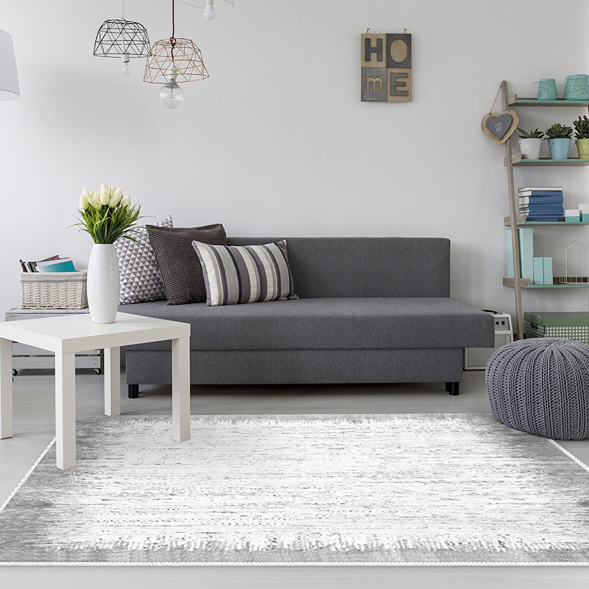 Dekoreko Kaymaz Taban Djt Salon Halısı Star Pamuk Modern 1342