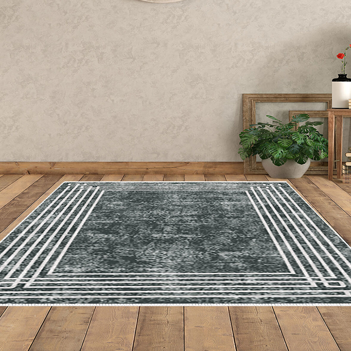 Dekoreko Kaymaz Taban Djt Salon Halısı Trend Modern M5142