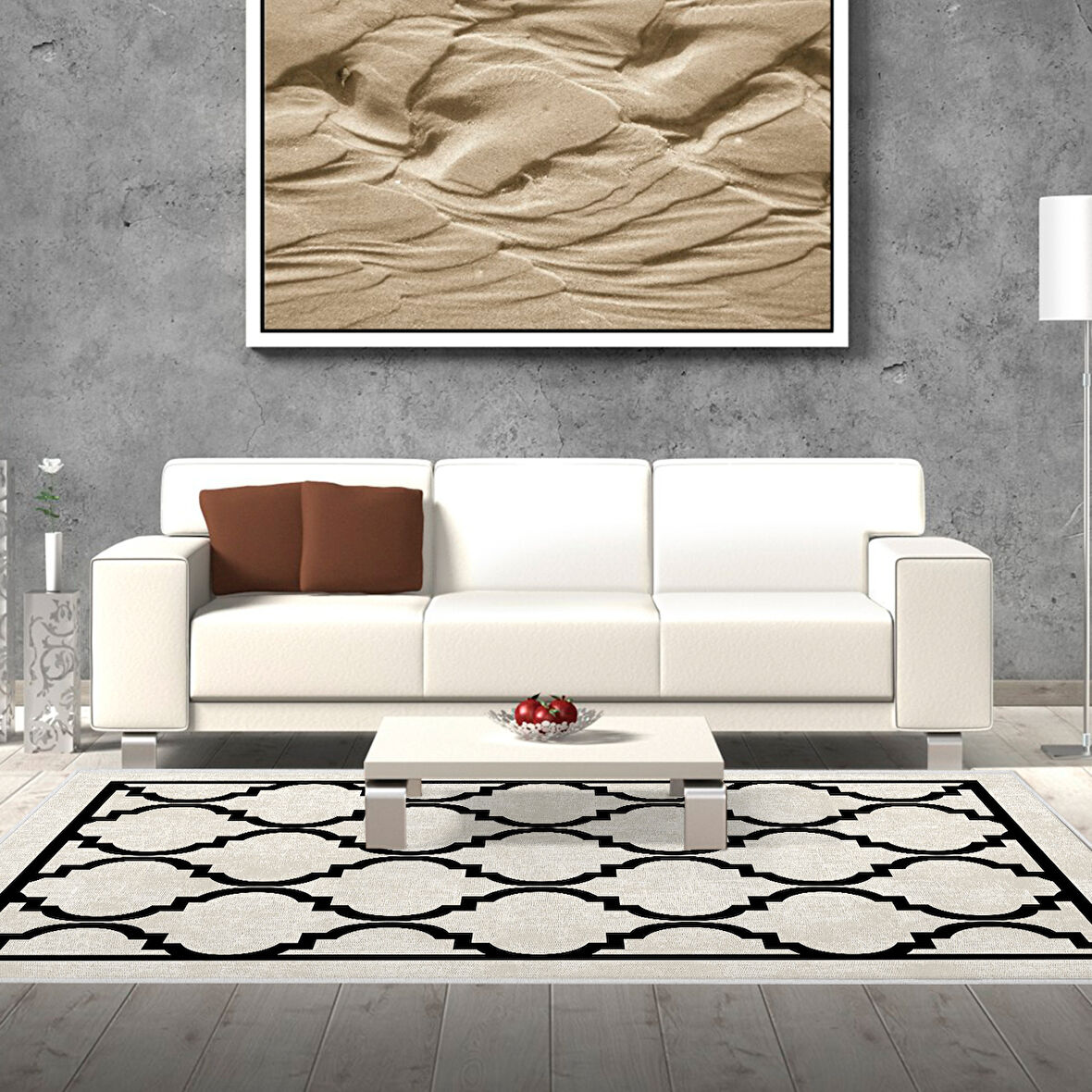 Dekoreko Kaymaz Taban Djt Salon Halısı Star Pamuk Modern 688M