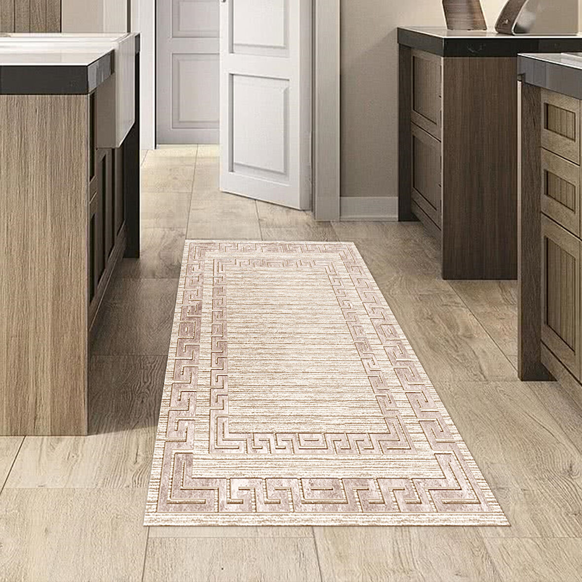 Dekoreko Kaymaz Taban Djt Mutfak Halısı Trend Modern F5036