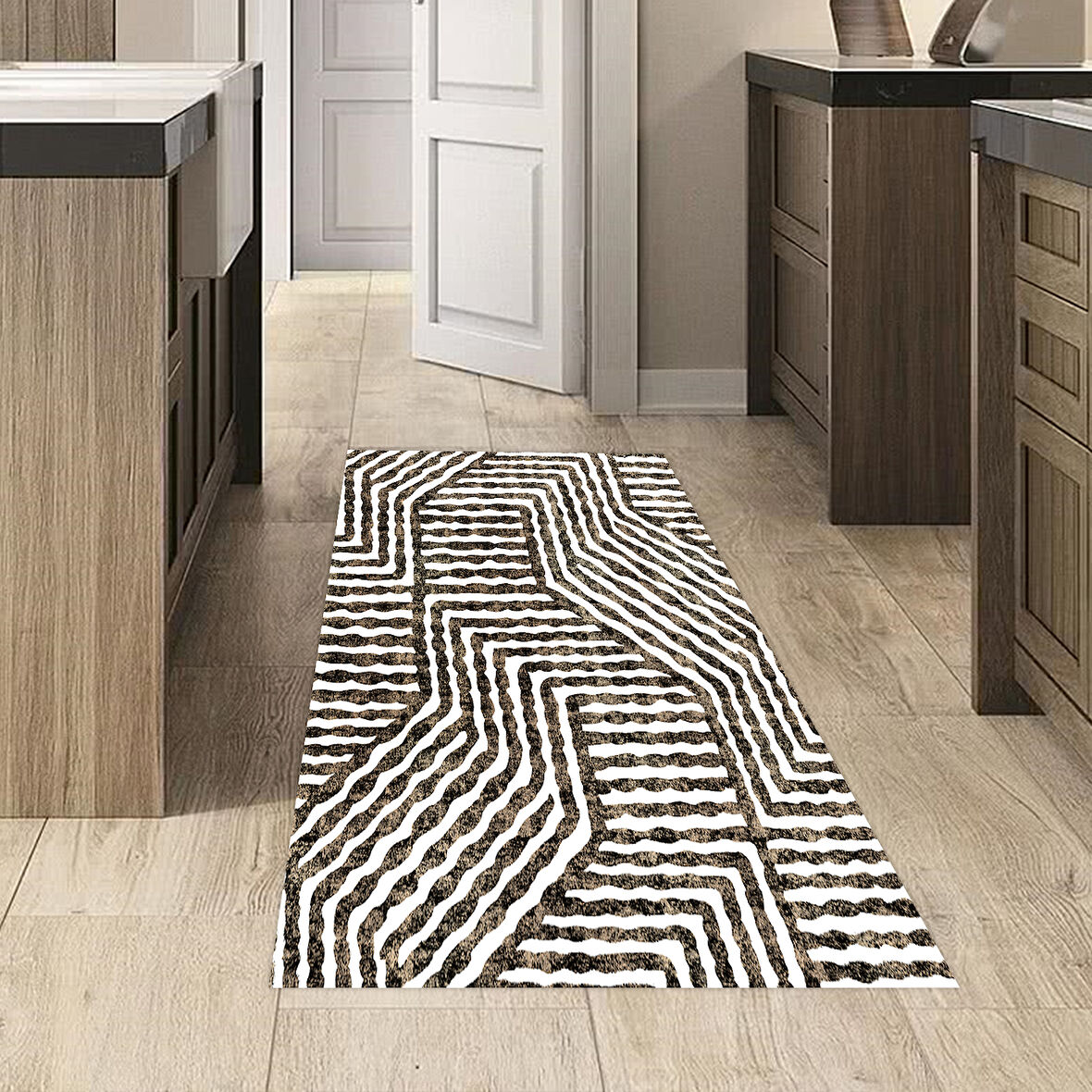 Dekoreko Kaymaz Taban Djt Mutfak Halısı Star Pamuk Modern 713