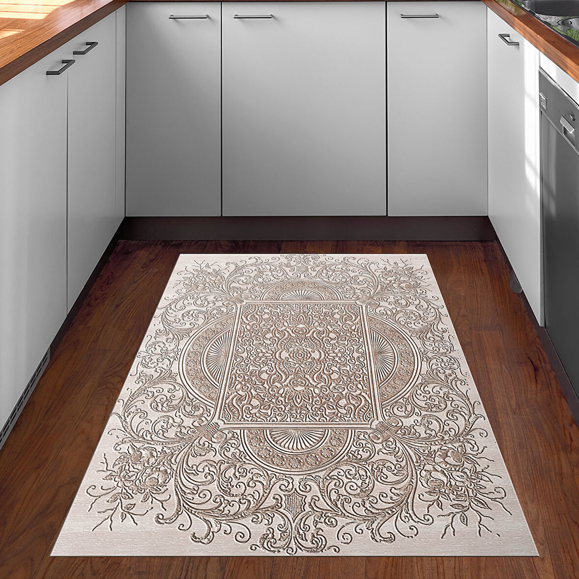 Dekoreko Kaymaz Taban Djt Mutfak Halısı Star Pamuk Modern 1488