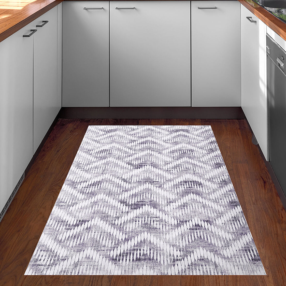 Dekoreko Kaymaz Taban Djt Mutfak Halısı Trend İskandinav F5124