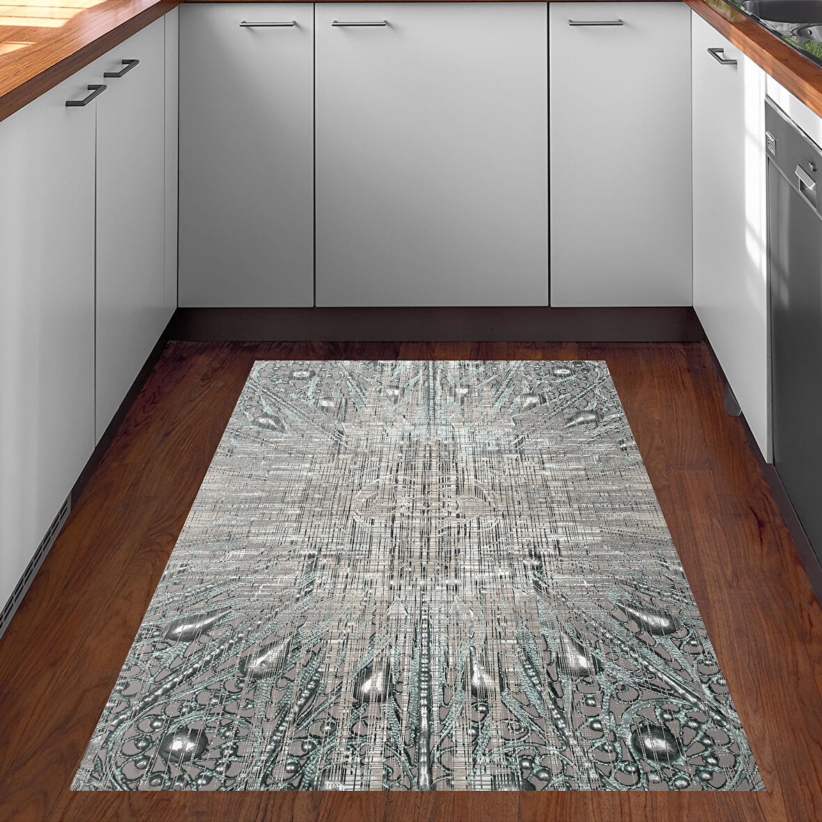 Dekoreko Kaymaz Taban Djt Mutfak Halısı Star Pamuk Modern 743