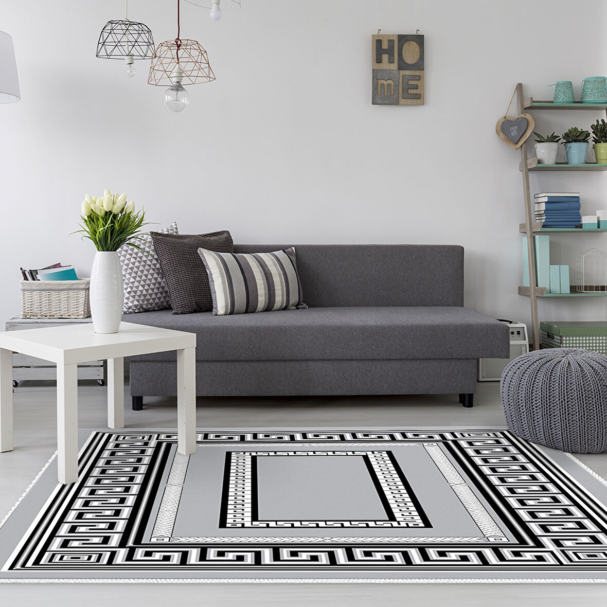 Dekoreko Kaymaz Taban Djt Salon Halısı Trend Modern 651M