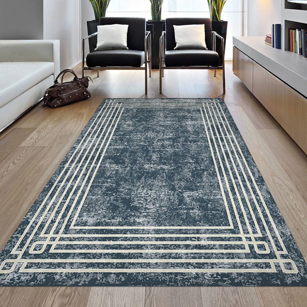 Dekoreko Kaymaz Taban Djt Salon Halısı Trend Modern M5142