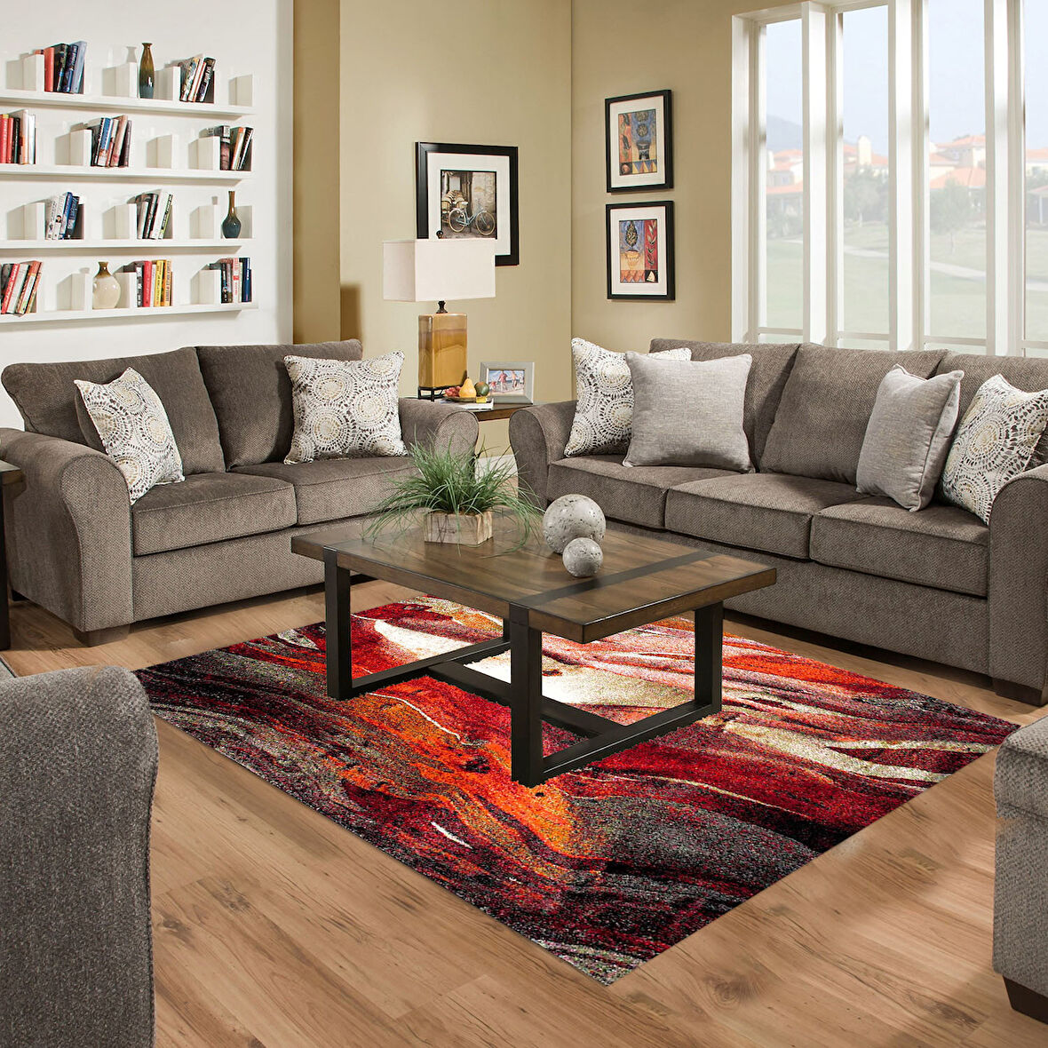 Dekoreko Kaymaz Taban Djt Salon Halısı Trend Modern S5050
