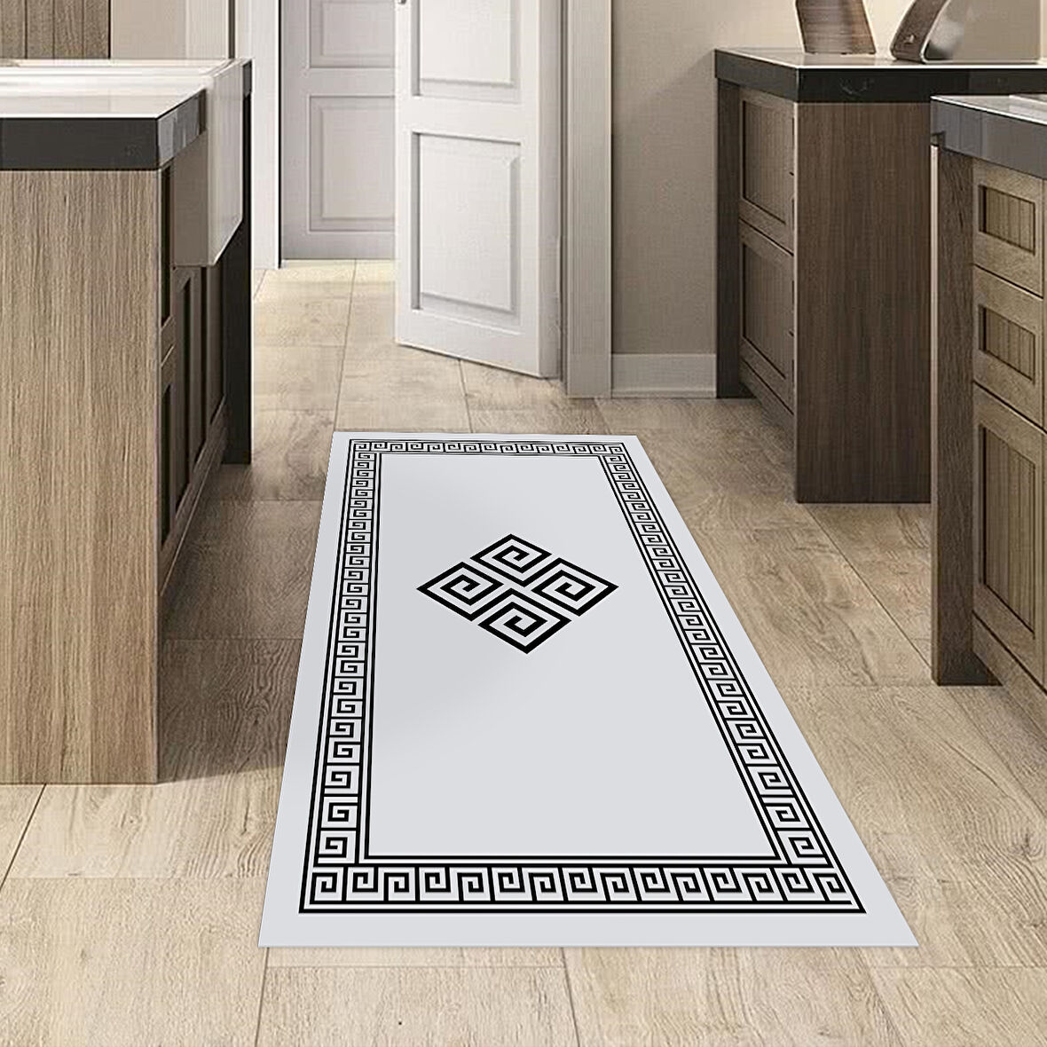 Dekoreko Kaymaz Taban Djt Mutfak Halısı Star Pamuk Modern 656M