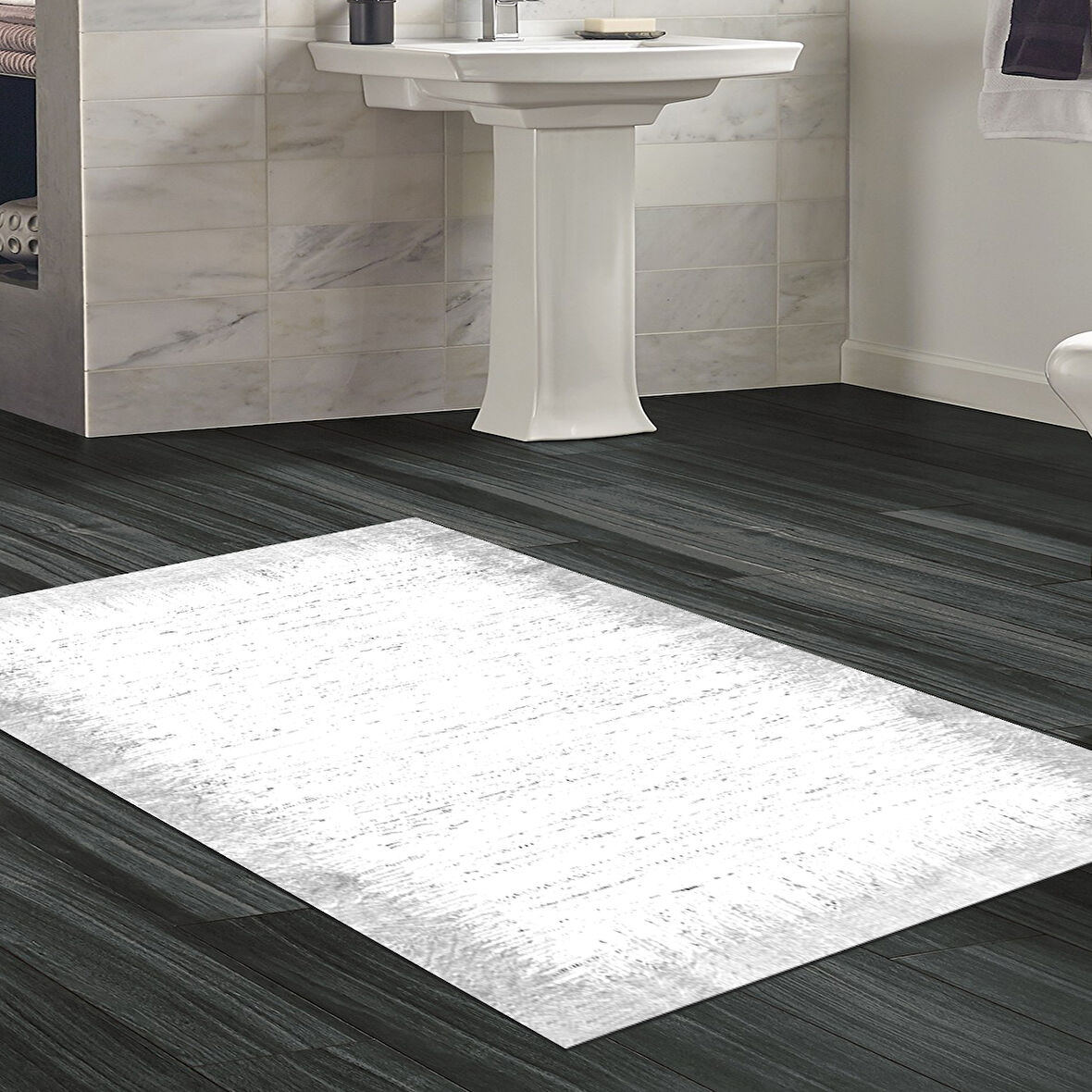 Dekoreko Kaymaz Taban Djt Banyo Halısı Trend Modern 1342