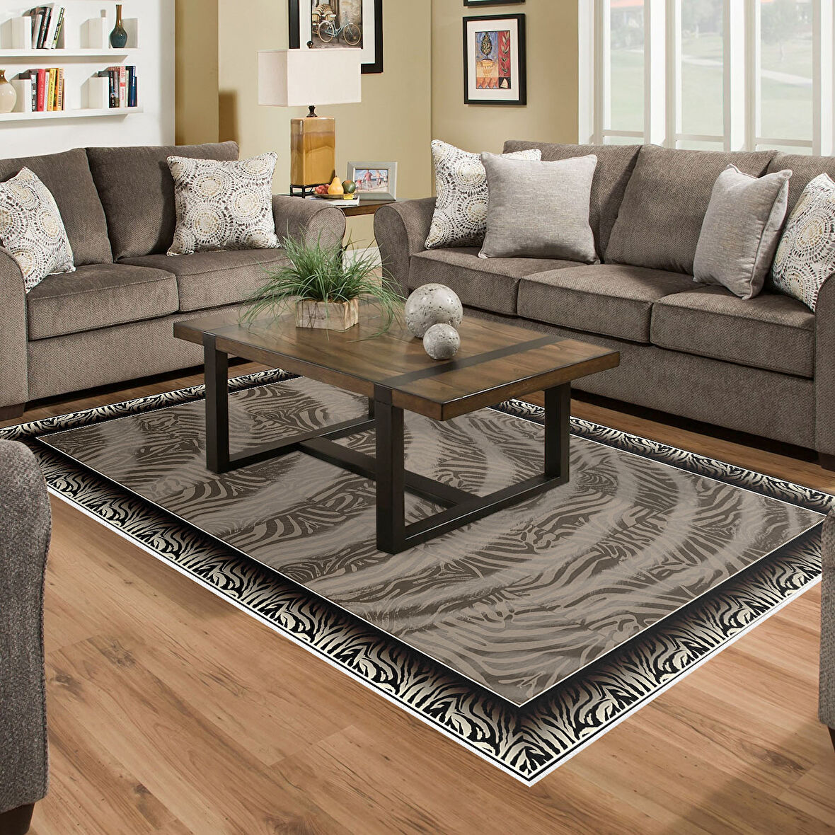 Dekoreko Kaymaz Taban Djt Salon Halısı Star Pamuk Modern 1912