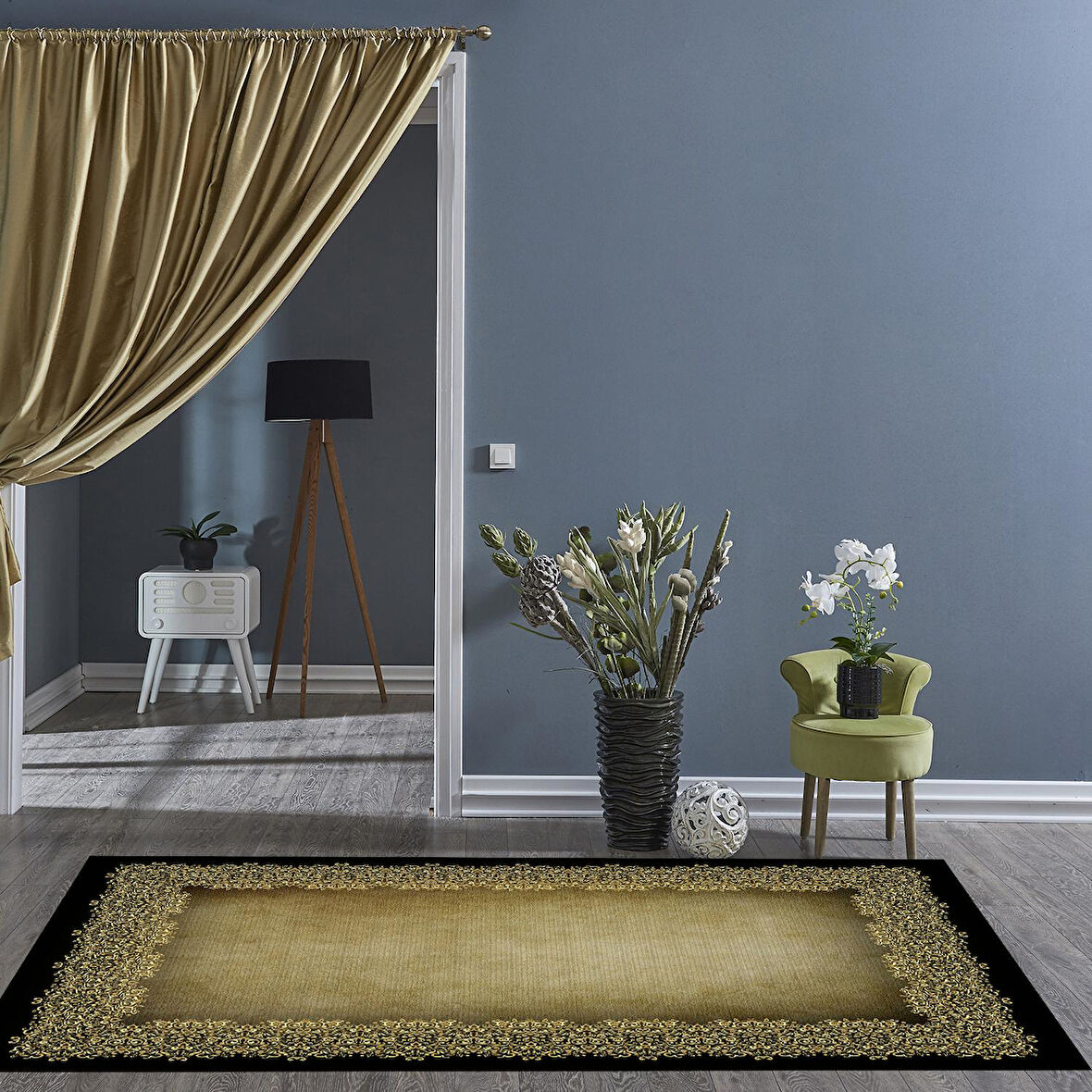 Dekoreko Kaymaz Taban Djt Salon Halısı Trend Modern 1674