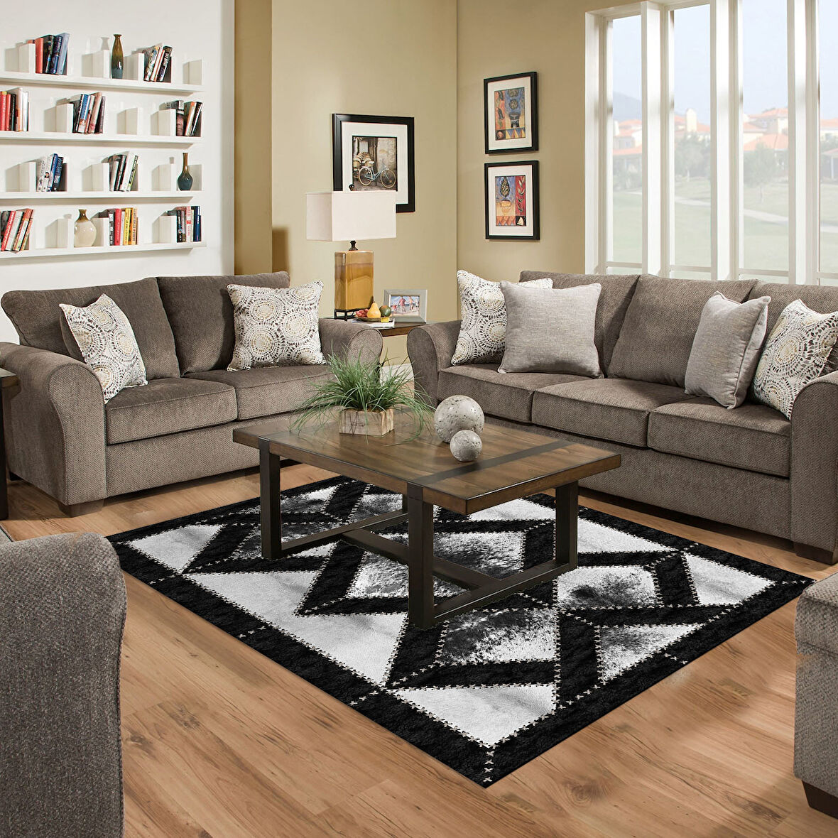 Dekoreko Kaymaz Taban Djt Salon Halısı Trend Modern 722