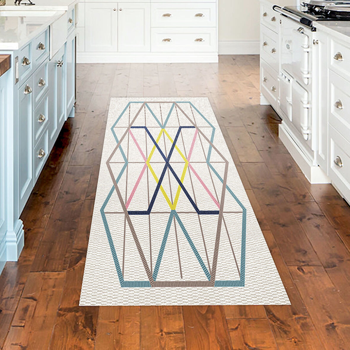 Dekoreko Kaymaz Taban Djt Mutfak Halısı Trend Modern P1525