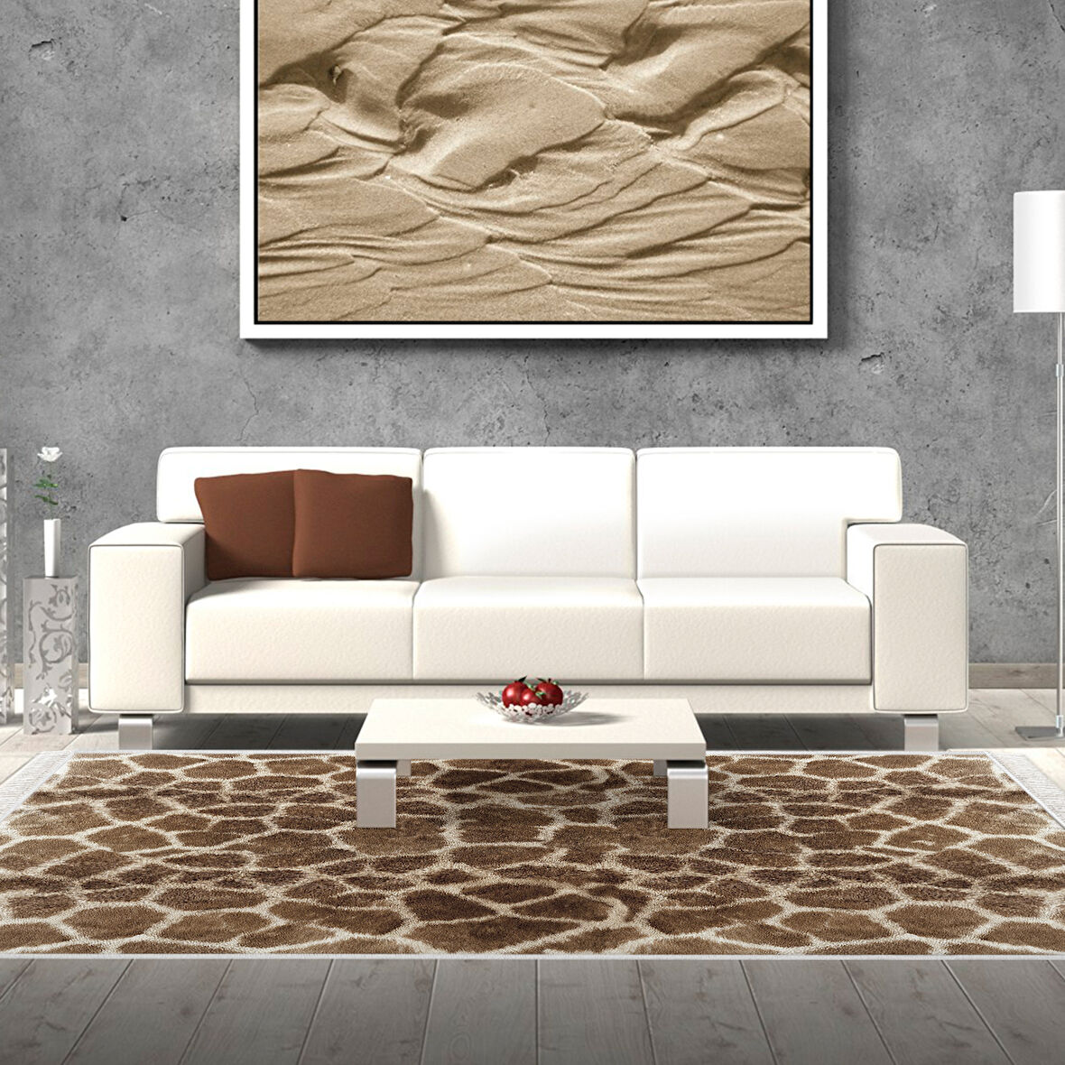 Dekoreko Kaymaz Taban Djt Salon Halısı Star Pamuk Saçaklı Modern 1910