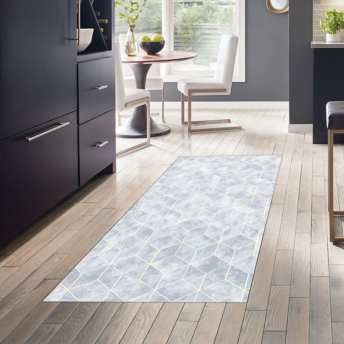 Dekoreko Kaymaz Taban Djt Mutfak Halısı Star Pamuk Modern 627M