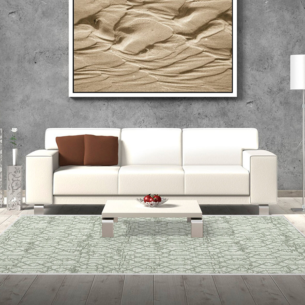 Dekoreko Kaymaz Taban Djt Salon Halısı Star Pamuk Modern 757