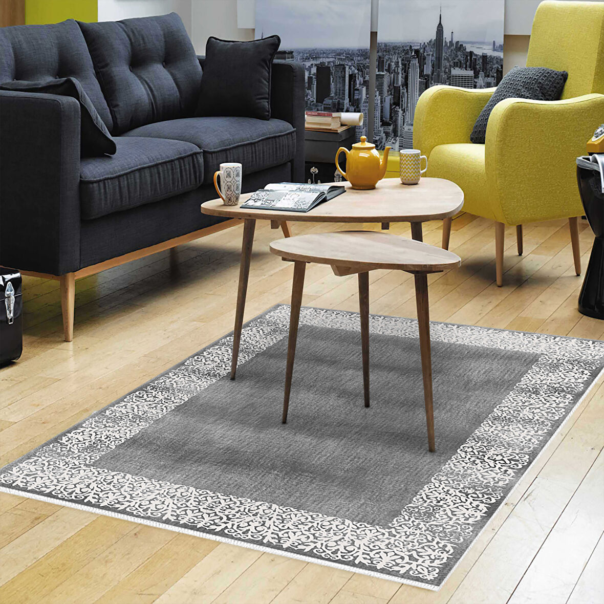 Dekoreko Kaymaz Taban Djt Salon Halısı Trend Modern 1460