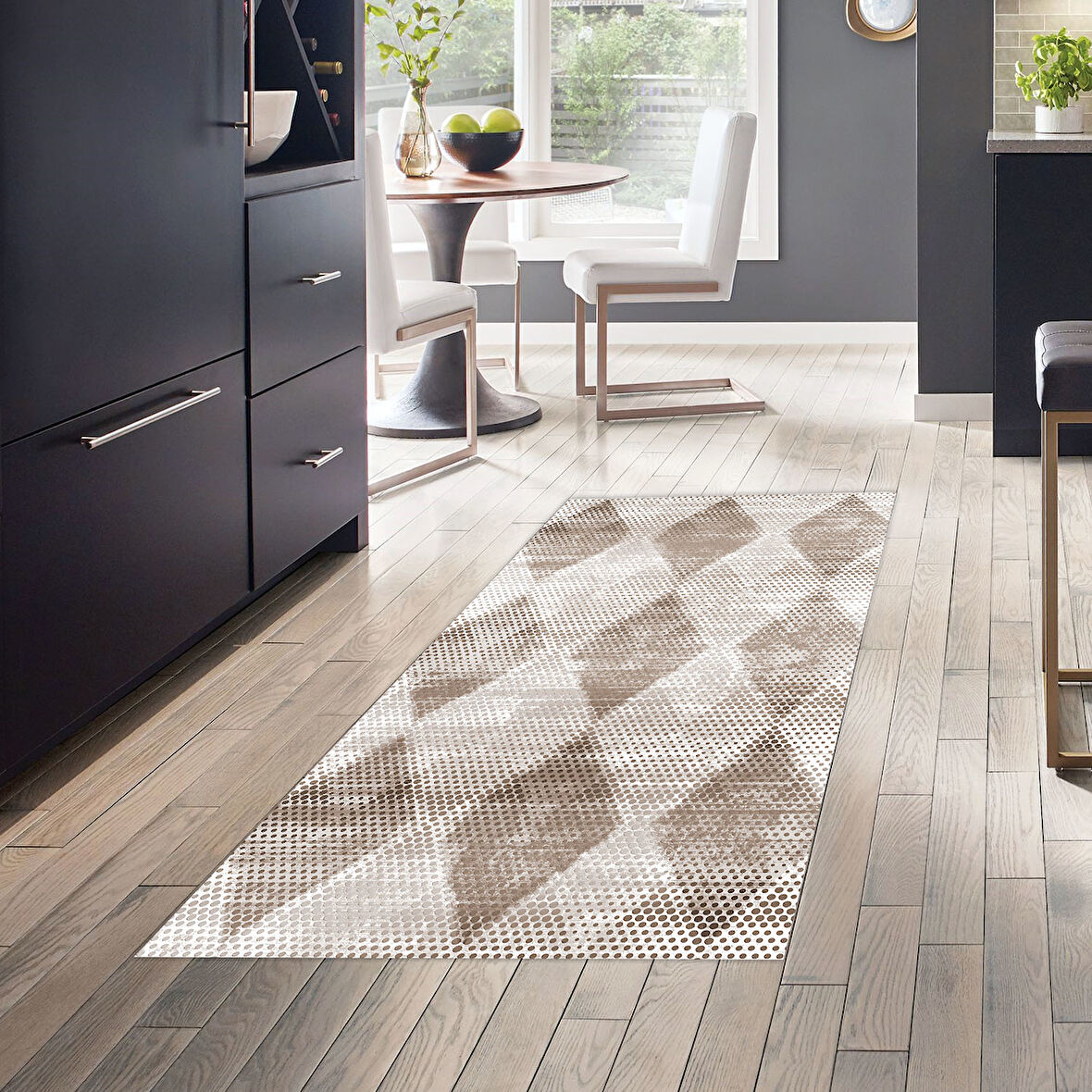 Dekoreko Kaymaz Taban Djt Mutfak Halısı Star Pamuk İskandinav F5131